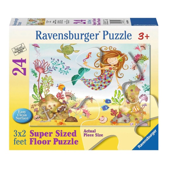 Ravensburger 24 pc Super Sized Mermaid Floor Puzzle - 3x2 Feet - Kids Toys - Picture 1 of 14